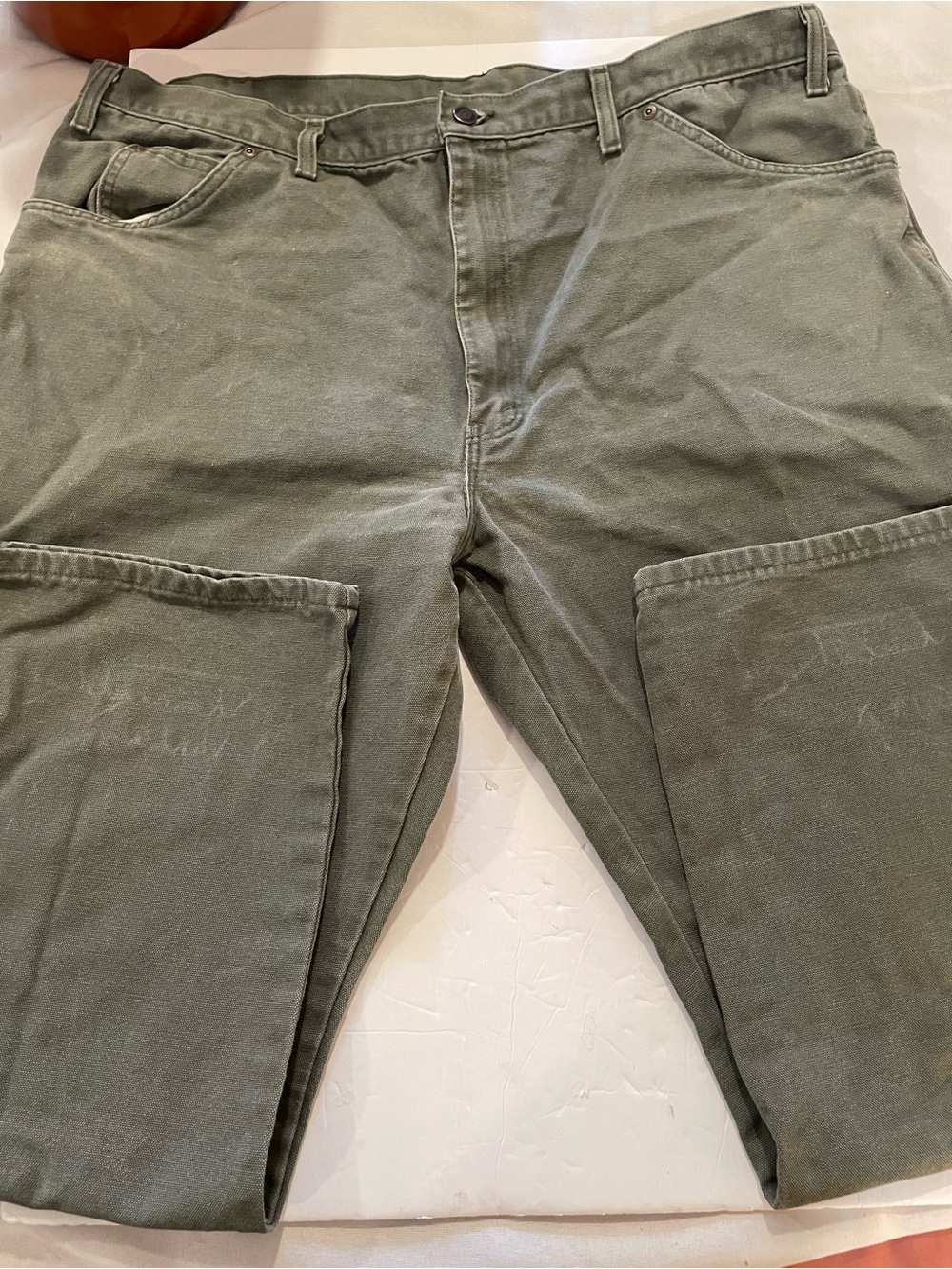 Dickies green cargo canvas pants size 44x30 work pants